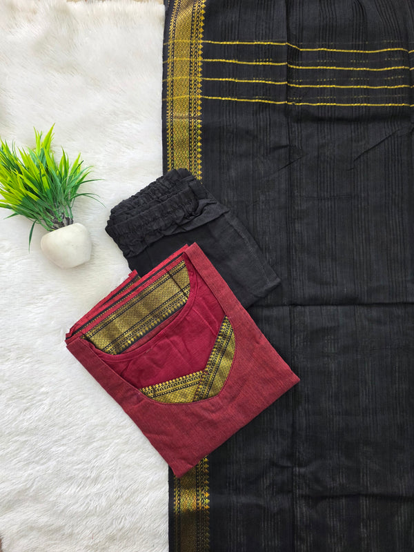 HANDLOOM MANGALGIRI COTTON SALWAR SETS 0587