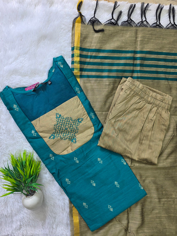 KOLAM RAW SILK SALWAR SETS 0644