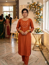 RUST ORANGE BERLIN SILK CO-ORD SETS 0532