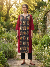 KALAMKARI THEMED BERLIN SILK KURTIS 0615