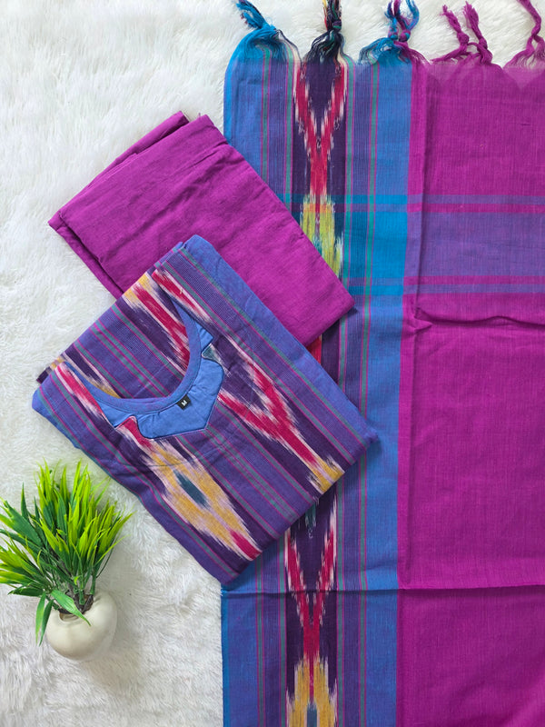 POCHAMPALLY IKKAT COTTON SALWAR SETS / 0650