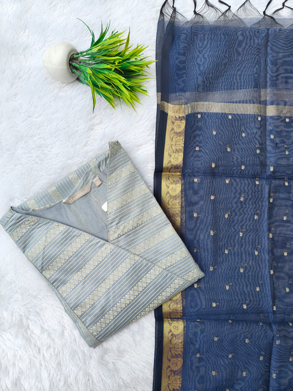 PREMIUM BANARASI SILK KURTI WITH DUPATTA 0480