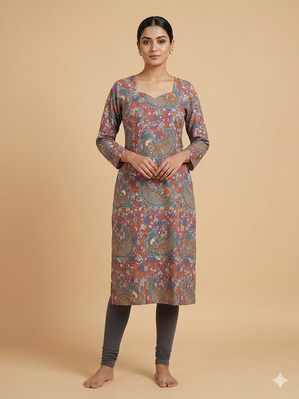 HAND PRINTED KALAMKARI KURTIS 0482