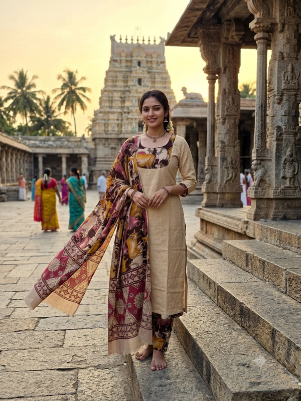 PREMIUM KALAMKARI COTTON SALWAR SETS / 0564