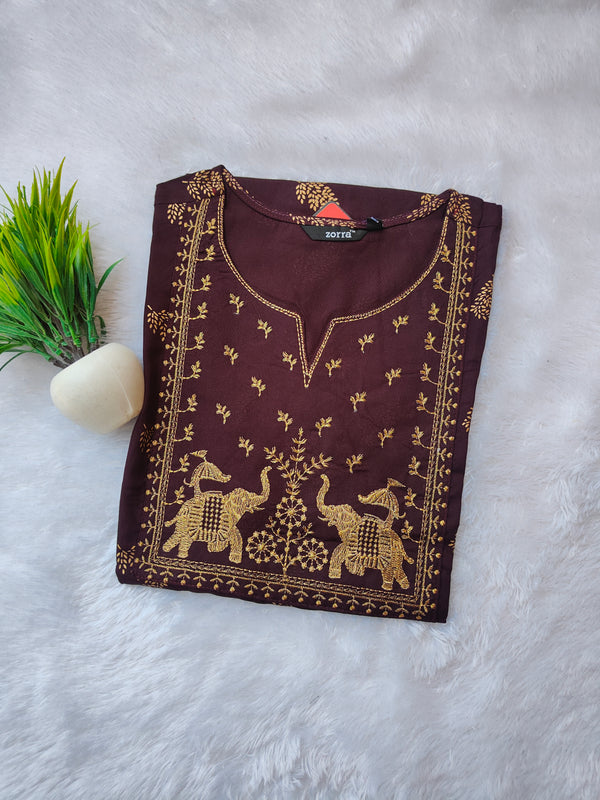 EMBRODIERY OFFICE /COLLEGE WEAR KURTIS 0456