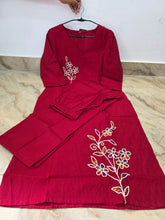 LEAF THREAD EMBROIDERED VATICAN SILK CO-ORD SETS 0562
