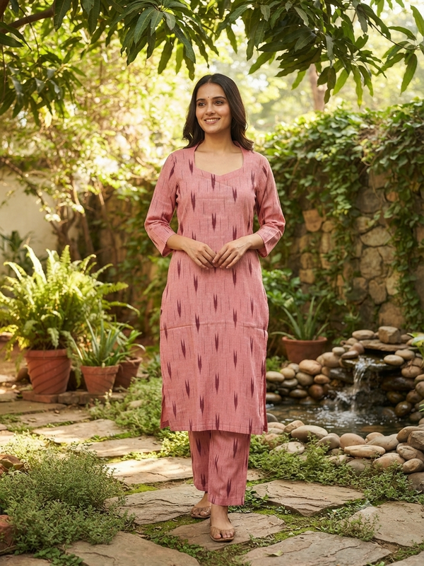 POCHAMPALLY IKKAT COTTON CO-ORD SETS 0590