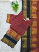 PREMIUM HANDLOOM KANCHI COTTON KURTI WITH DUPATTA 0619