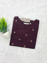 SCALLOPED PREMIUM FLEX COTTON KURTIS WINE 0599