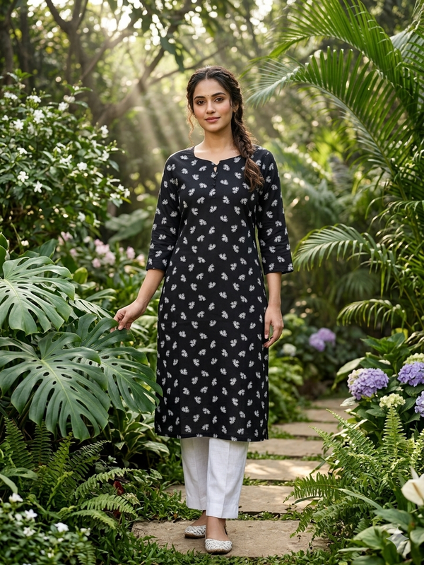 DOBBY COTTON OFFICE/COLLEGE WEAR KURTIS 0557