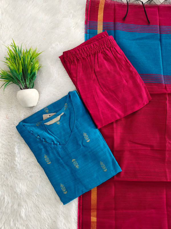 PREMIUM DUPION RAW SILK SALWAR SETS 2222