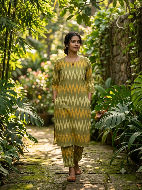 POCHAMPALLY IKKAT COTTON CO-ORD SETS 0590