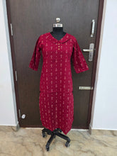 COTTON  MAROON OFFICE /COLLEGE WEAR KURTIS 0563