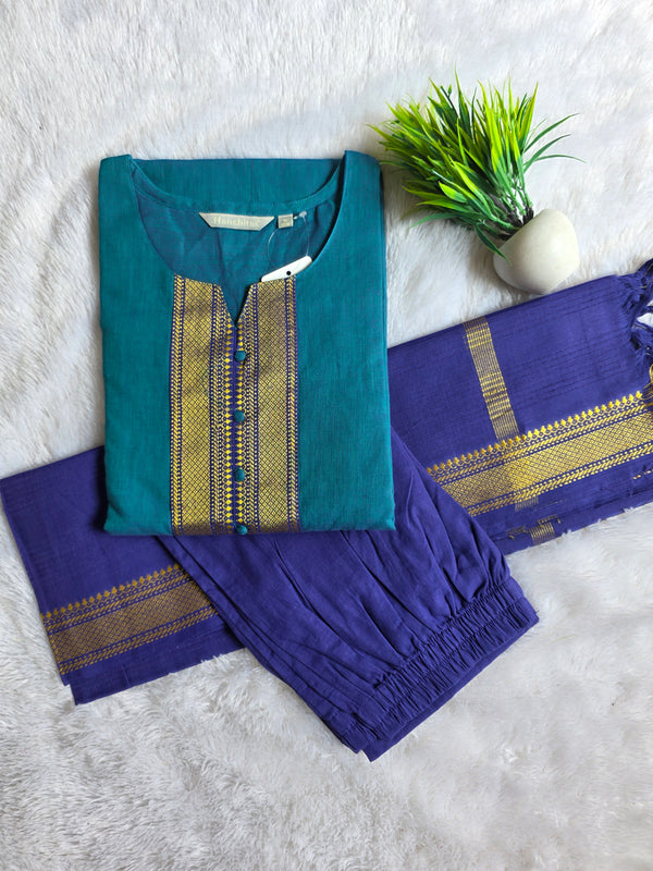 HANDLOOM MANGALGIRI COTTON SALWAR SETS 0483