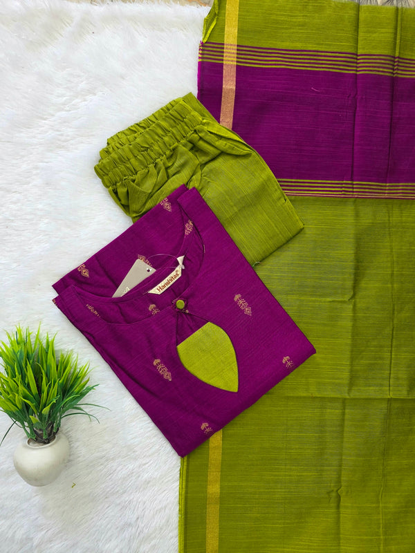 HANDLOOM PREMIUM RAW SILK SALWAR SETS 0630