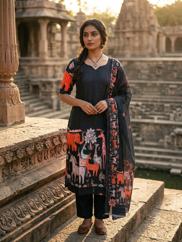 KALAMKARI THEMED SALWAR SETS 0541