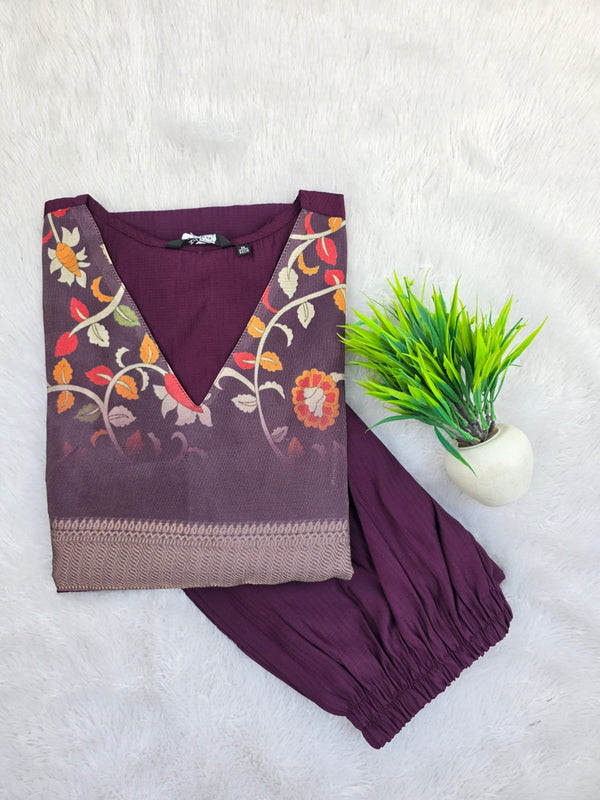 BERLIN SILK WITH ORGANZA PATCH WORK CO-ORD SETS 0532