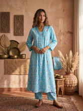 V - COLLAR NECK COTTON A-LINE CO-ORD SETS / 0578