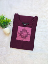 WINE WITH PINK TRENDING KOLAM RAW SILK KURTIS 0534