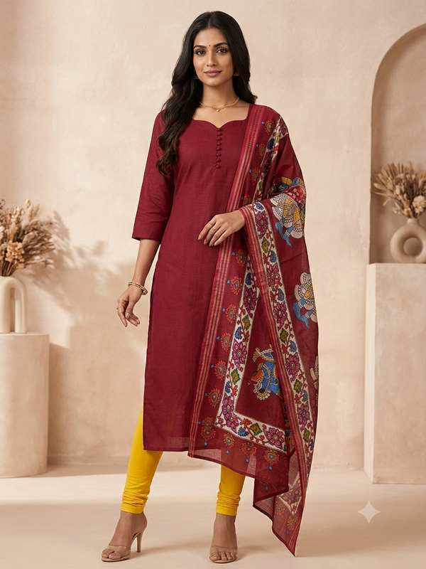 VATICAN SILK KURTI+DUPPATTA 0663