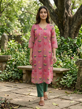 PREMIUM LINEN ZARI KURTIS 0515