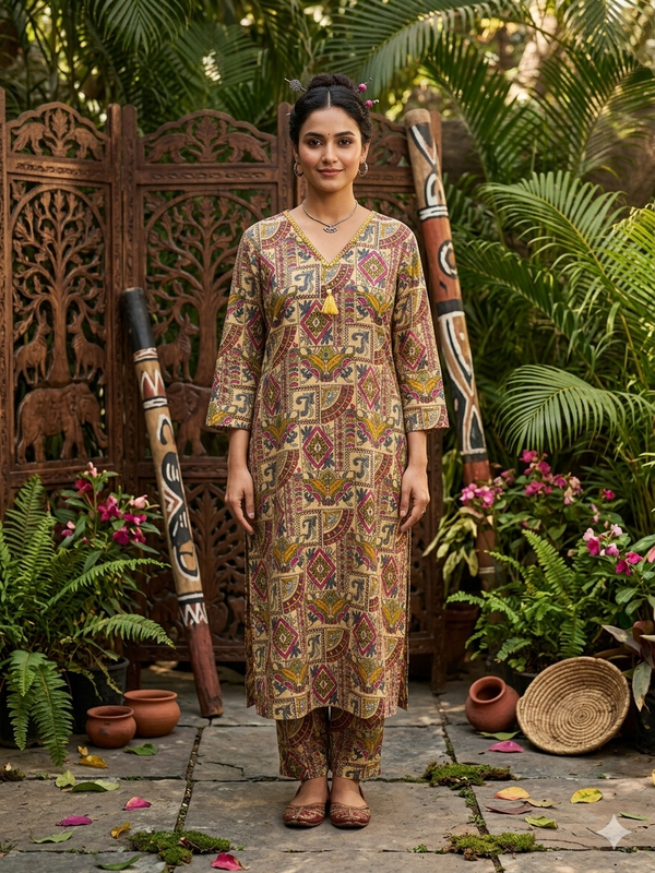 WARLI THEMED JAIPUR COTTON CO-ORD SETS 0548