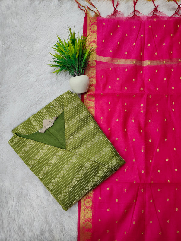 PREMIUM BANARASI SILK KURTI WITH DUPATTA 0480