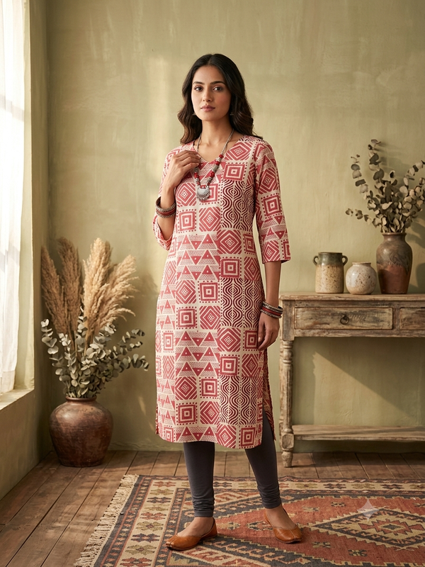 BUDGET FRIENDLY OFFICE / COLLEGE WEAR KURTIS 0580