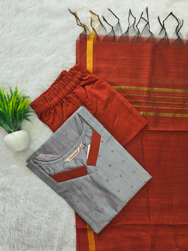 TRADITIONAL HANDLOOM SILK SALWAR SETS 0611