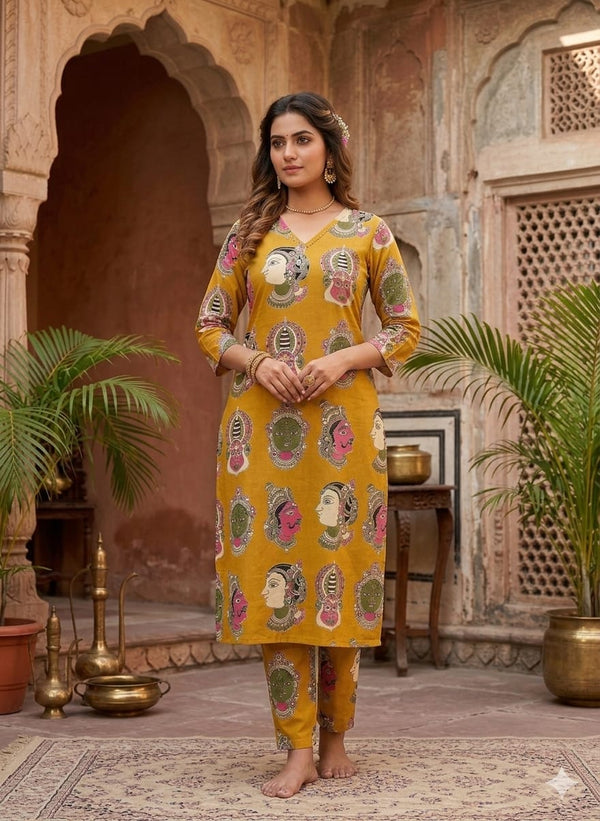 KALAMKARI THEMED CAMBRIC COTTON CO-ORD SETS 0559