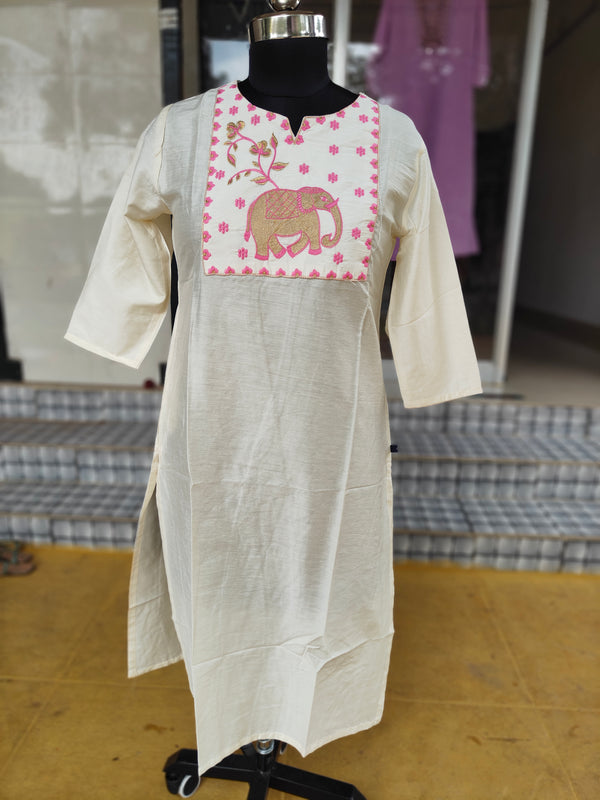 EMBRODIERY OFFICE /COLLEGE WEAR KURTIS 0456