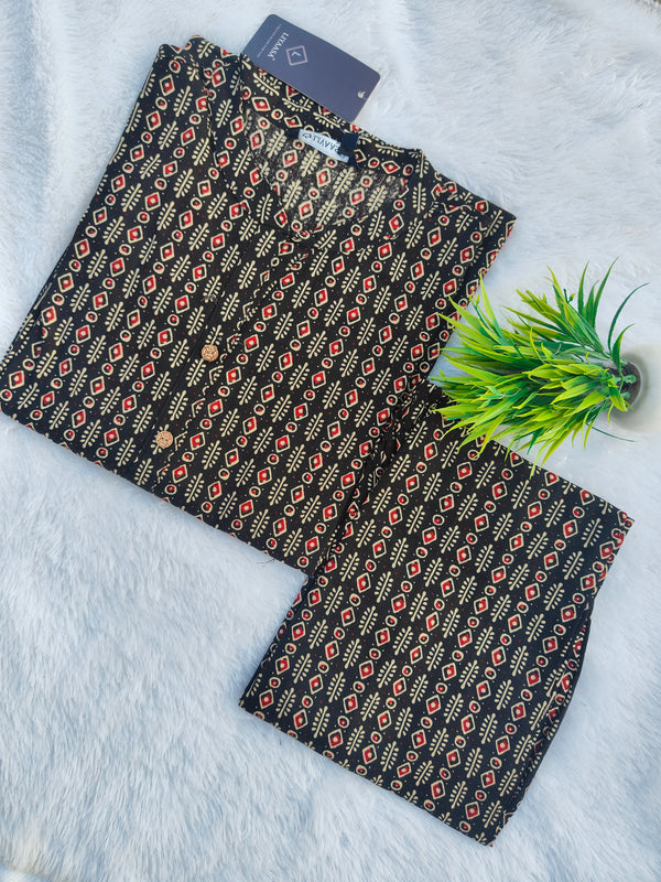 IKKAT AND BATIK PRINTED FLEX COTTON CORD SETS 0510
