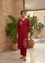 LEAF THREAD EMBROIDERED VATICAN SILK CO-ORD SETS 0562