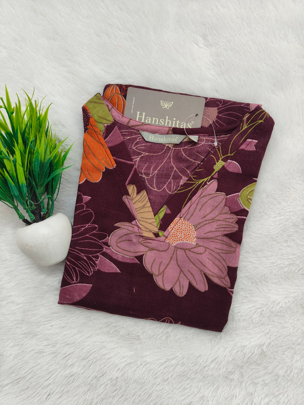 LINEN SLUB COTTON KURTIS 0445