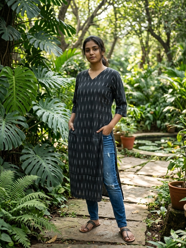 POCHAMPALLY IKKAT COTTON KURTIS 0576