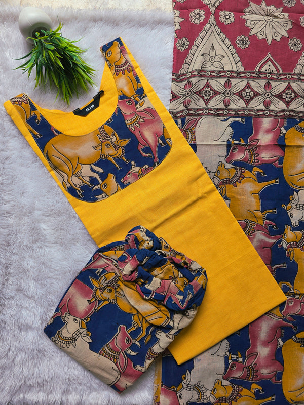 PREMIUM KALAMKARI COTTON SALWAR SETS / 0564