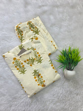 HANDBLOCK COTTON CO-ORD SETS YELLOW 0601