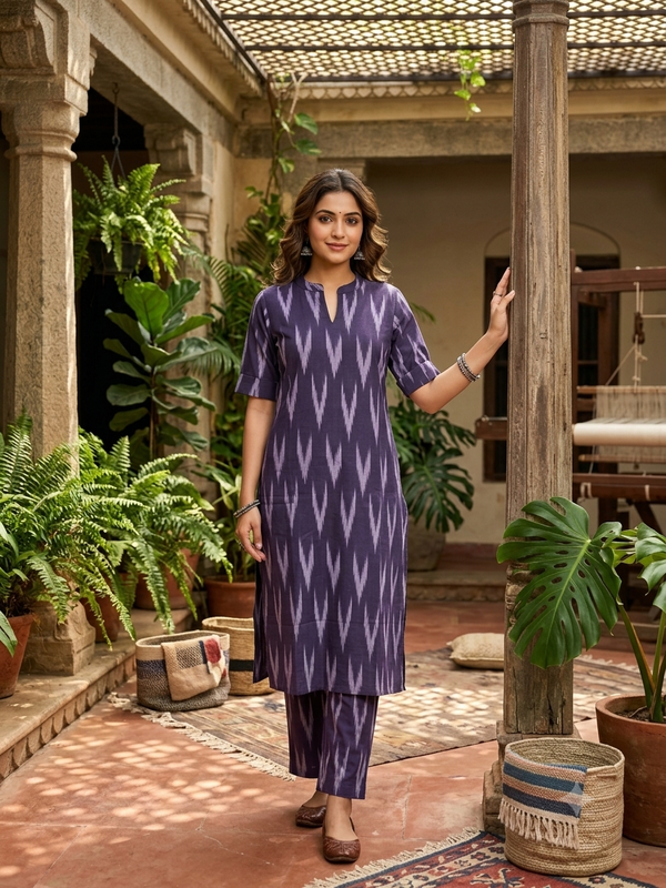 POCHAMPALLY IKKAT COTTON CO-ORD SETS 0590