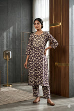 COFFEE BROWN CAMBRIC COTTON CO-ORD SETS 0559