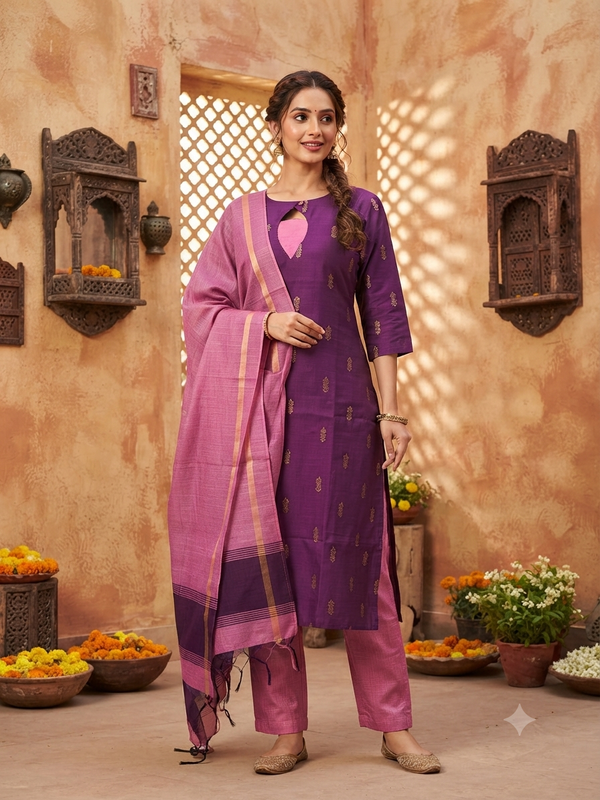 HANDLOOM PREMIUM RAW SILK SALWAR SETS 0630