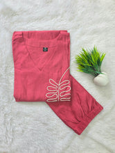LEAF THREAD EMBROIDERED CO-ORD SETS PINK 0595