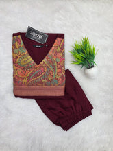 MAROON BERLIN SILK CO-ORD SETS 0584