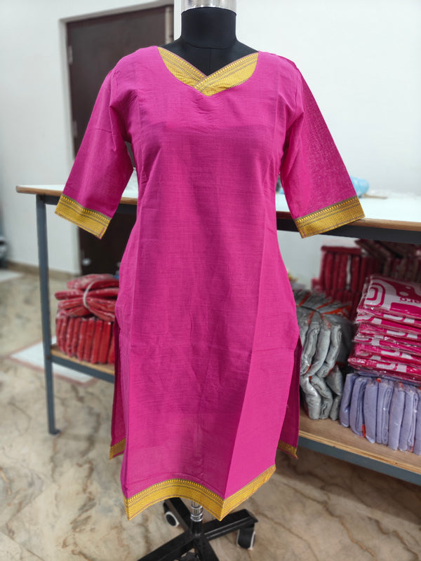 BUDGET FRIENDLY TRADITIONAL MANGALGIRI COTTON KURTIS 0233