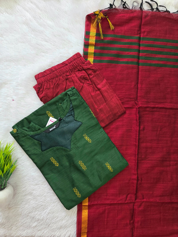 HANDLOOM RAW SILK SALWAR SETS 2222