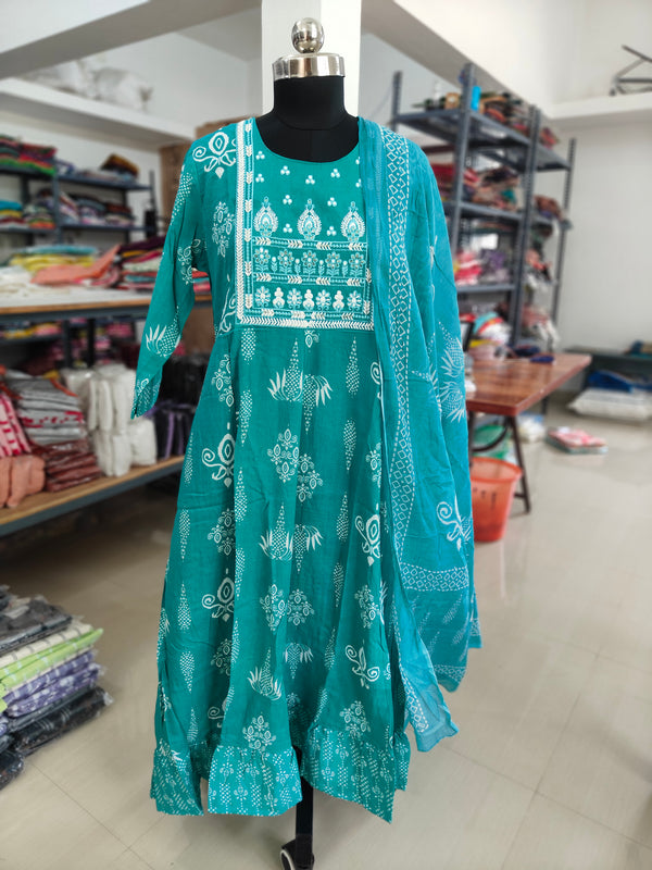 ANARKALI KURTI + DUPATTA SET 0485