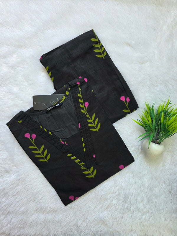 SOFT COTTON CO-ORD SETS BLACK / 0645