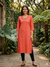 V-NECK COLLAR COTTON KURTIS 0546 (SUMMER SPECIAL)