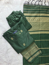 GREEN PREMIUM SEMI SILK SALWAR SETS 0647