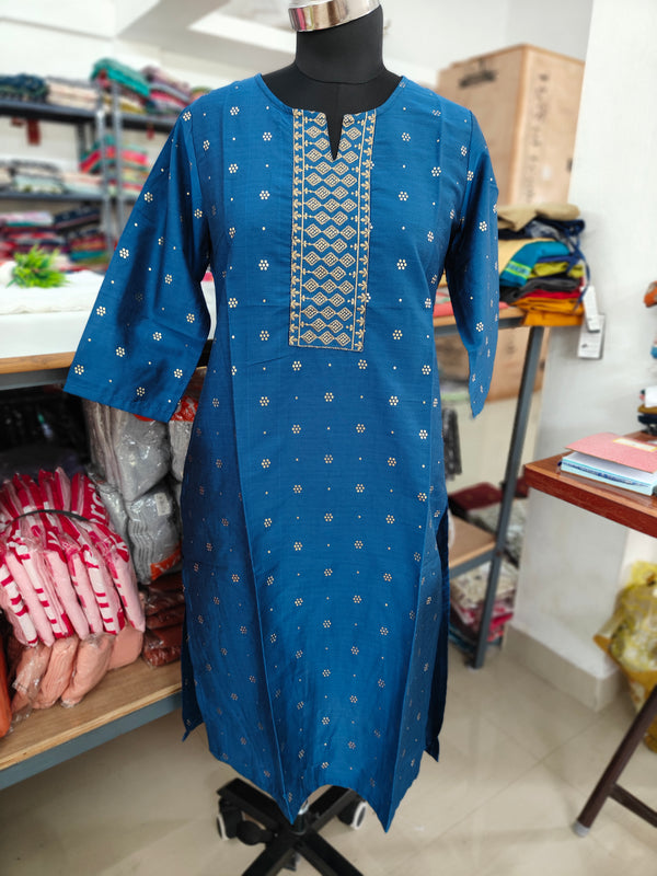 EMBROIDERY OFFICE/ COLLEGE WEAR KURTIS 0456