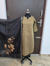 RAW SILK KURTI WITH KALAMKARI DUPPATTA 0509